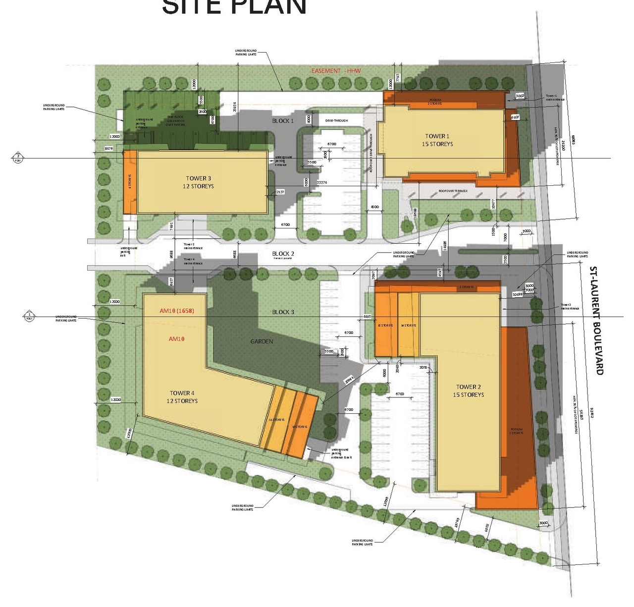 Construction site plan for project from page 5 of the file '2023-10-13 - Design Brief - D07-12-21-0177'
