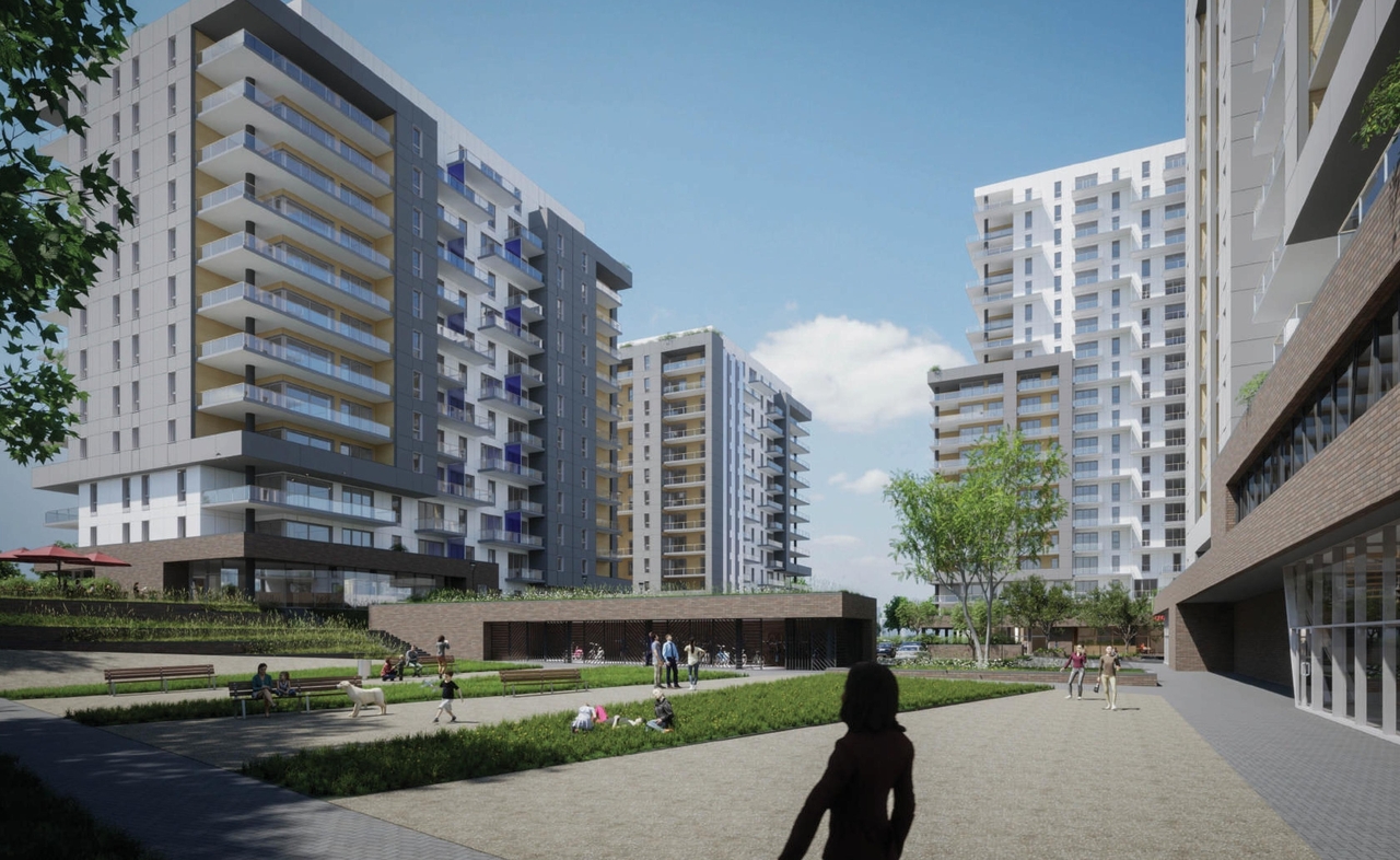 Rendering of building from page 71 of the file '2023-10-13 - Design Brief - D07-12-21-0177'