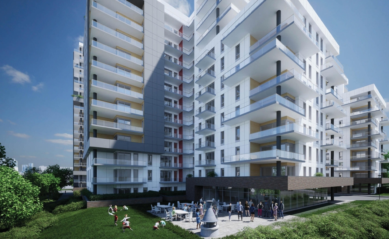 Rendering of building from page 75 of the file '2023-10-13 - Design Brief - D07-12-21-0177'