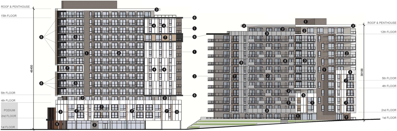 Rendering of building from page 64 of the file '2021-10-27 - DESIGN BRIEF - D07-12-21-0177'