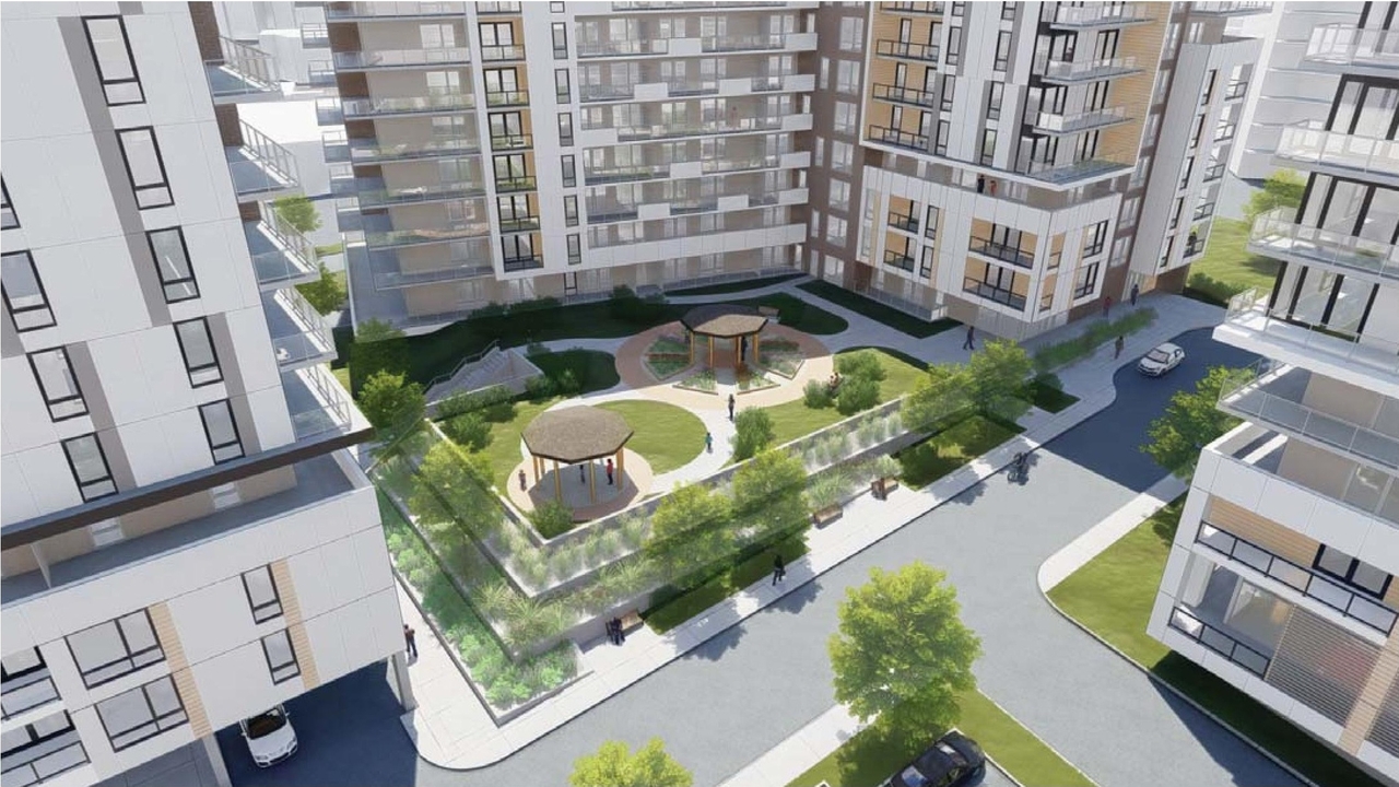 Rendering of building from page 4 of the file '2021-10-27 - DESIGN BRIEF - D07-12-21-0177'