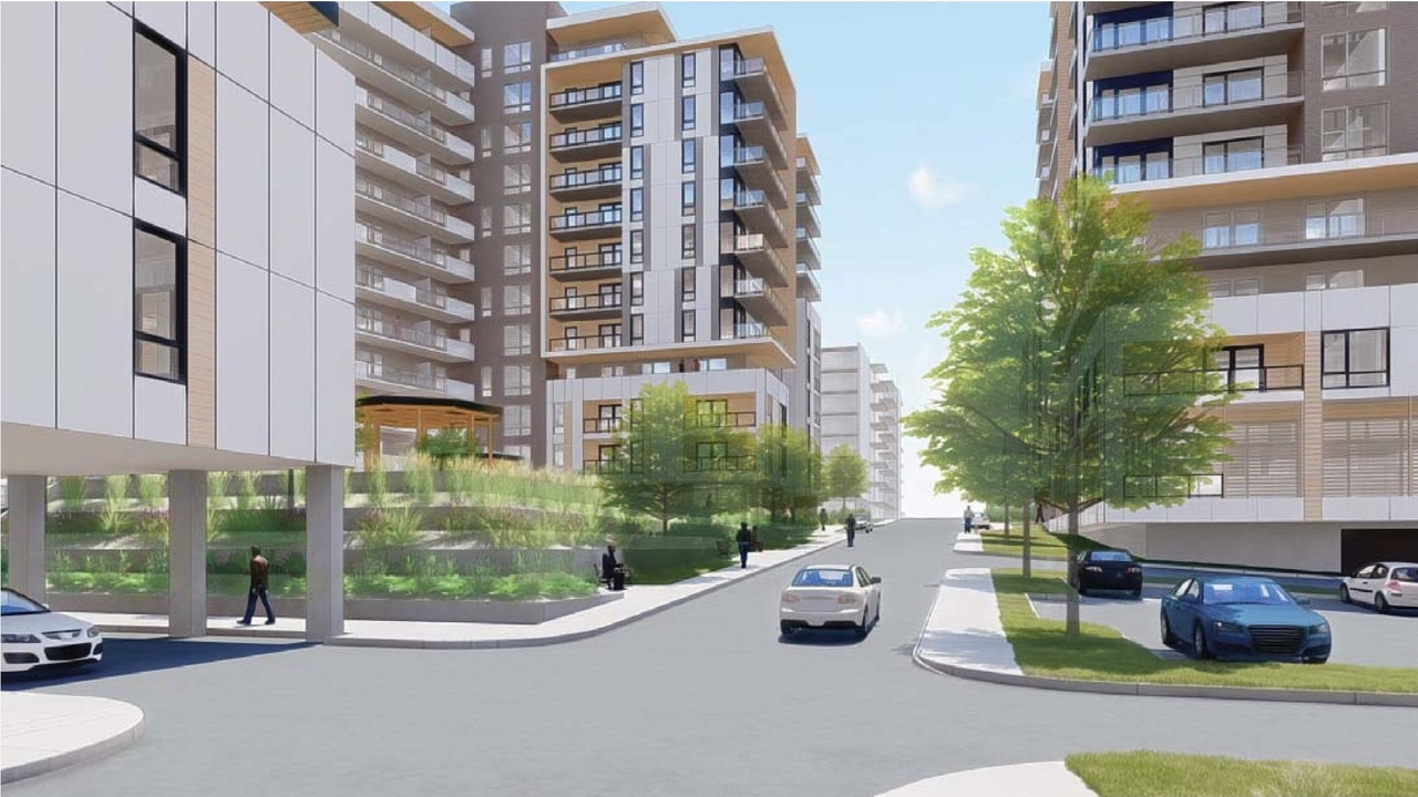 Rendering of building from page 6 of the file '2021-10-27 - DESIGN BRIEF - D07-12-21-0177'