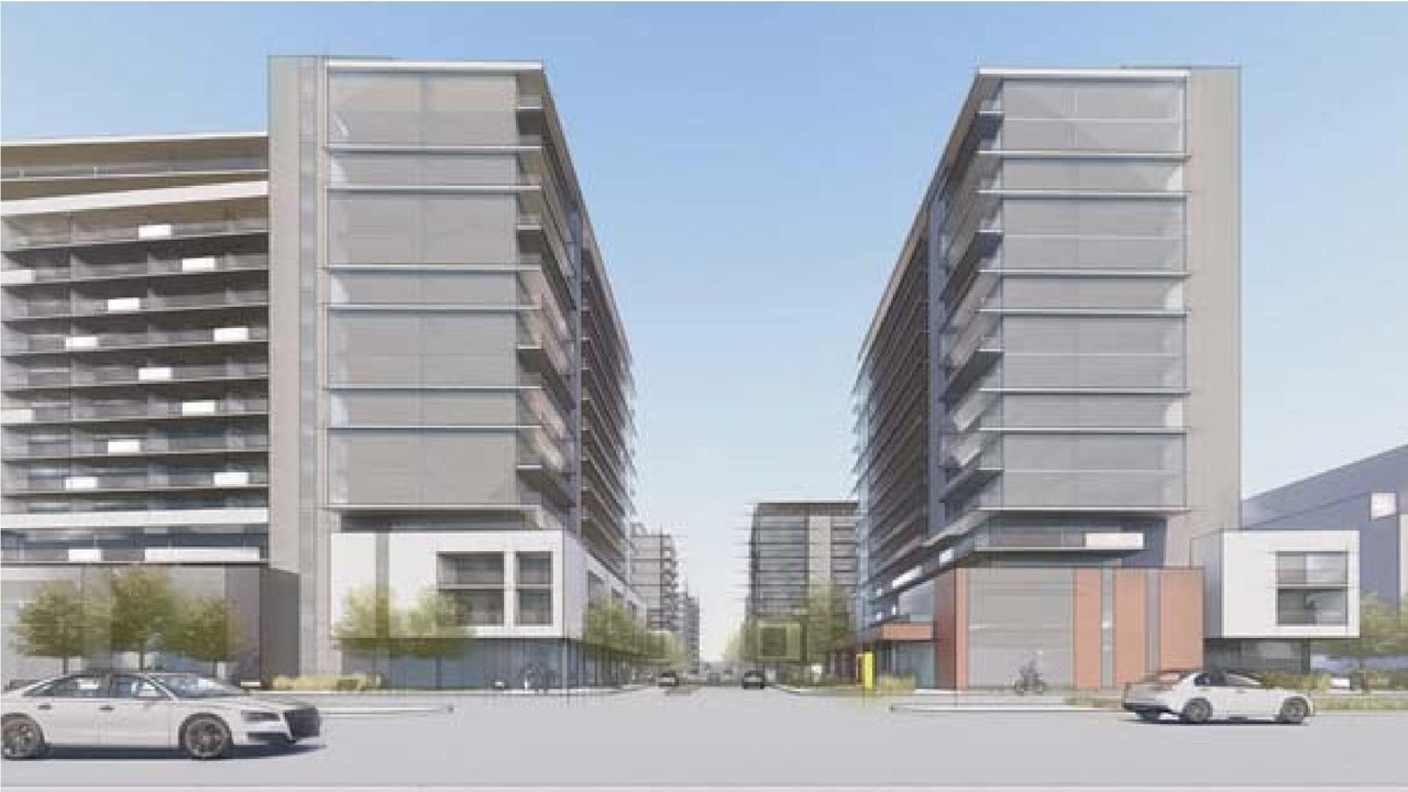 Rendering of building from page 8 of the file '2021-10-27 - DESIGN BRIEF - D07-12-21-0177'