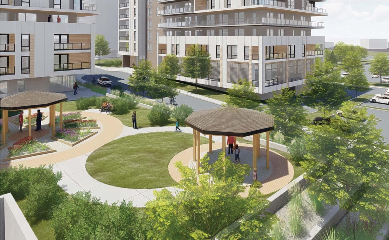 Rendering of building from page 84 of the file '2021-10-27 - DESIGN BRIEF - D07-12-21-0177'