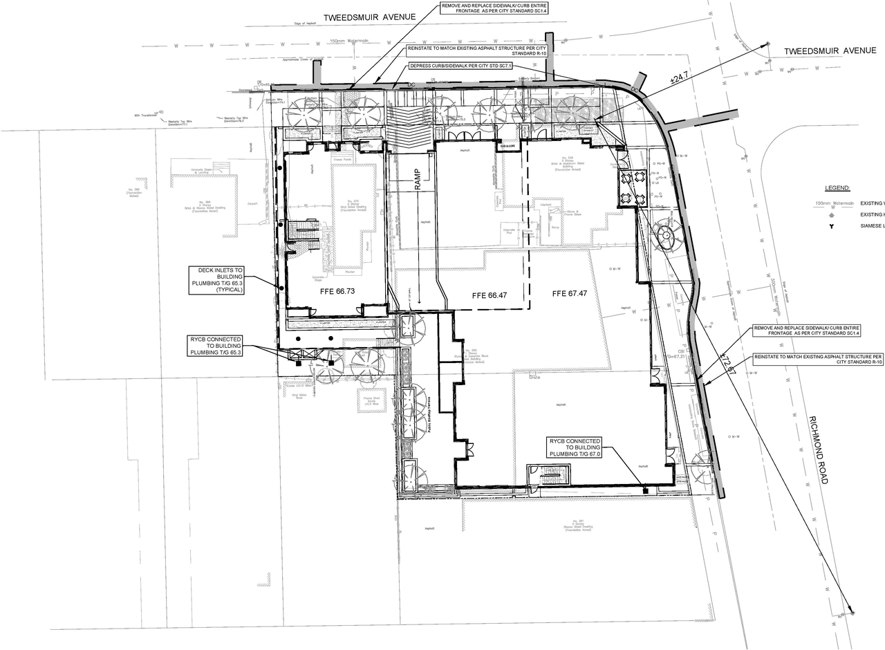 Construction site plan for project from page 30 of the file '2023-04-25 - Design Brief - D07-12-21-0179'