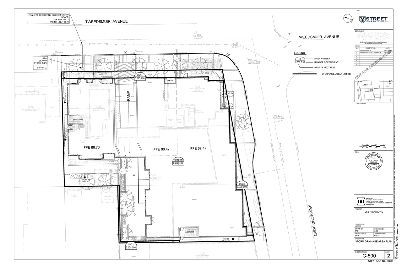 Construction site plan for project from page 39 of the file '2023-04-25 - Design Brief - D07-12-21-0179'