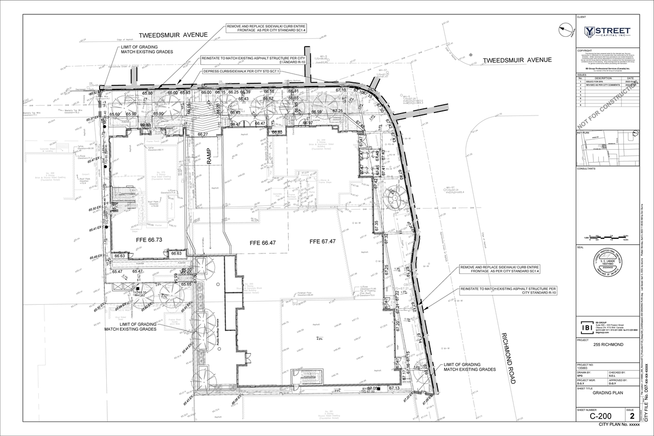 Construction site plan for project from page 42 of the file '2023-04-25 - Design Brief - D07-12-21-0179'