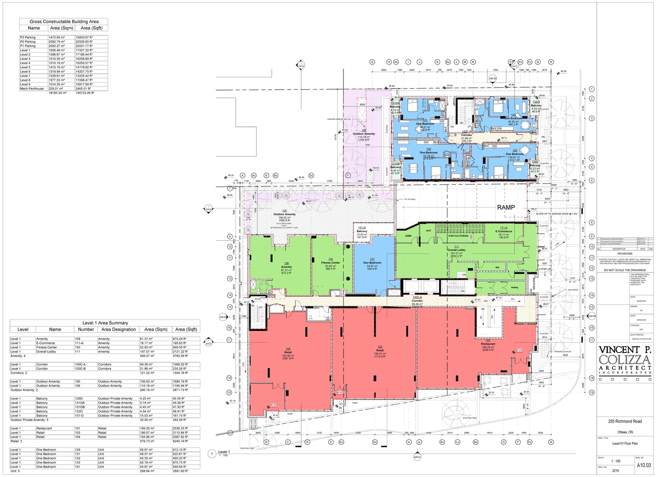 Floor plan for project from page 6 of the file '2023-04-25 - Floor, Elevation, Sections, Views Plans -D07-12-21-0179'