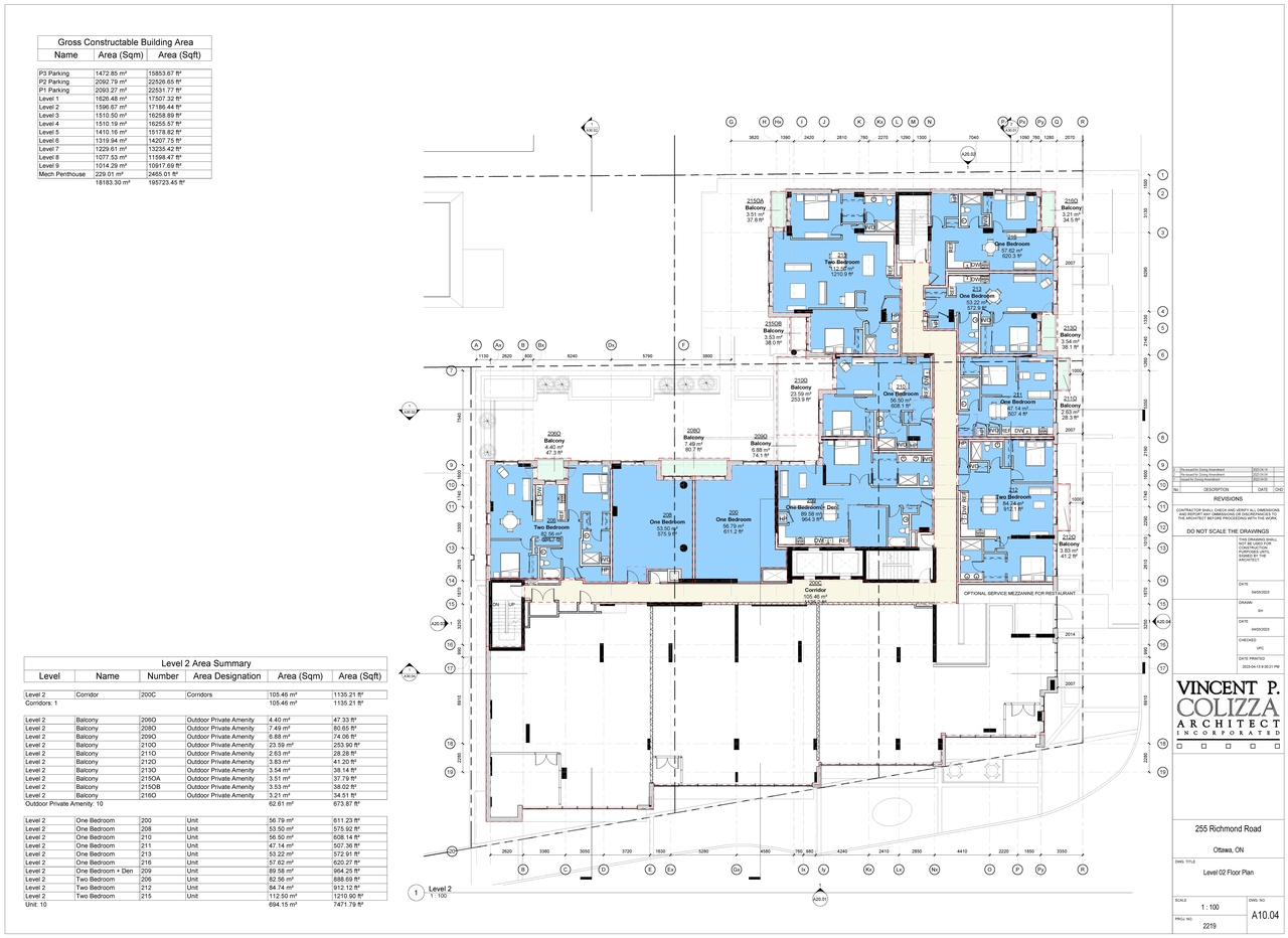 Floor plan for project from page 7 of the file '2023-04-25 - Floor, Elevation, Sections, Views Plans -D07-12-21-0179'