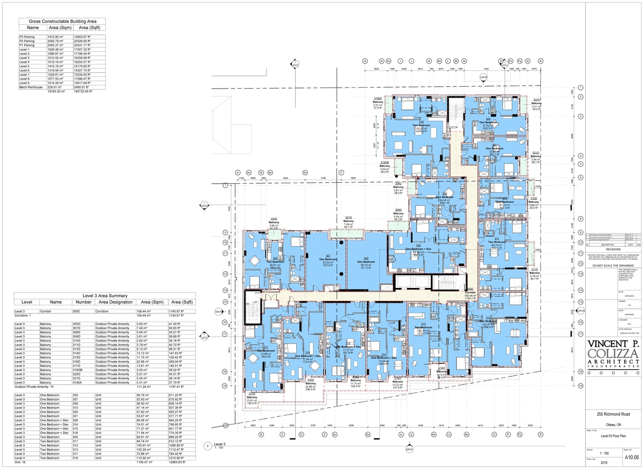Floor plan for project from page 8 of the file '2023-04-25 - Floor, Elevation, Sections, Views Plans -D07-12-21-0179'