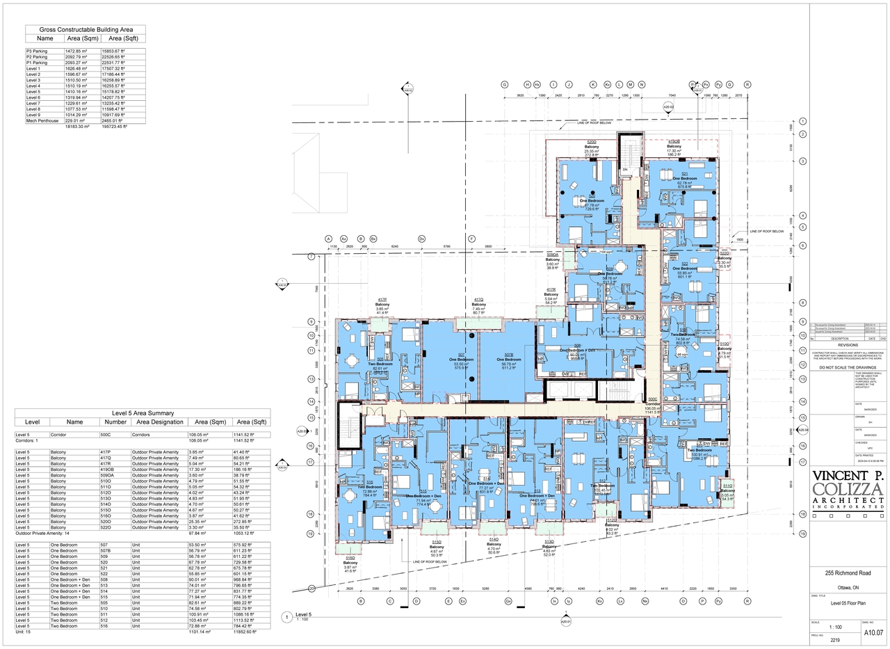 Floor plan for project from page 10 of the file '2023-04-25 - Floor, Elevation, Sections, Views Plans -D07-12-21-0179'