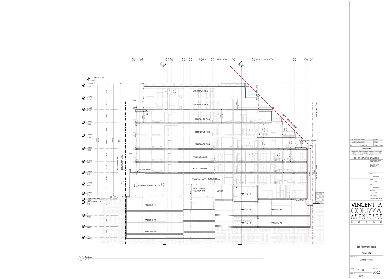 Construction site plan for project from page 20 of the file '2023-04-25 - Floor, Elevation, Sections, Views Plans -D07-12-21-0179'