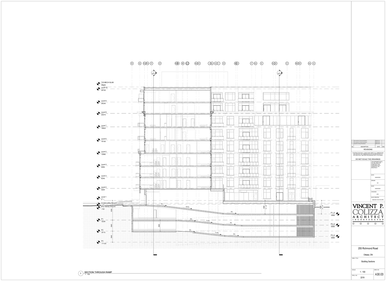 Construction site plan for project from page 22 of the file '2023-04-25 - Floor, Elevation, Sections, Views Plans -D07-12-21-0179'
