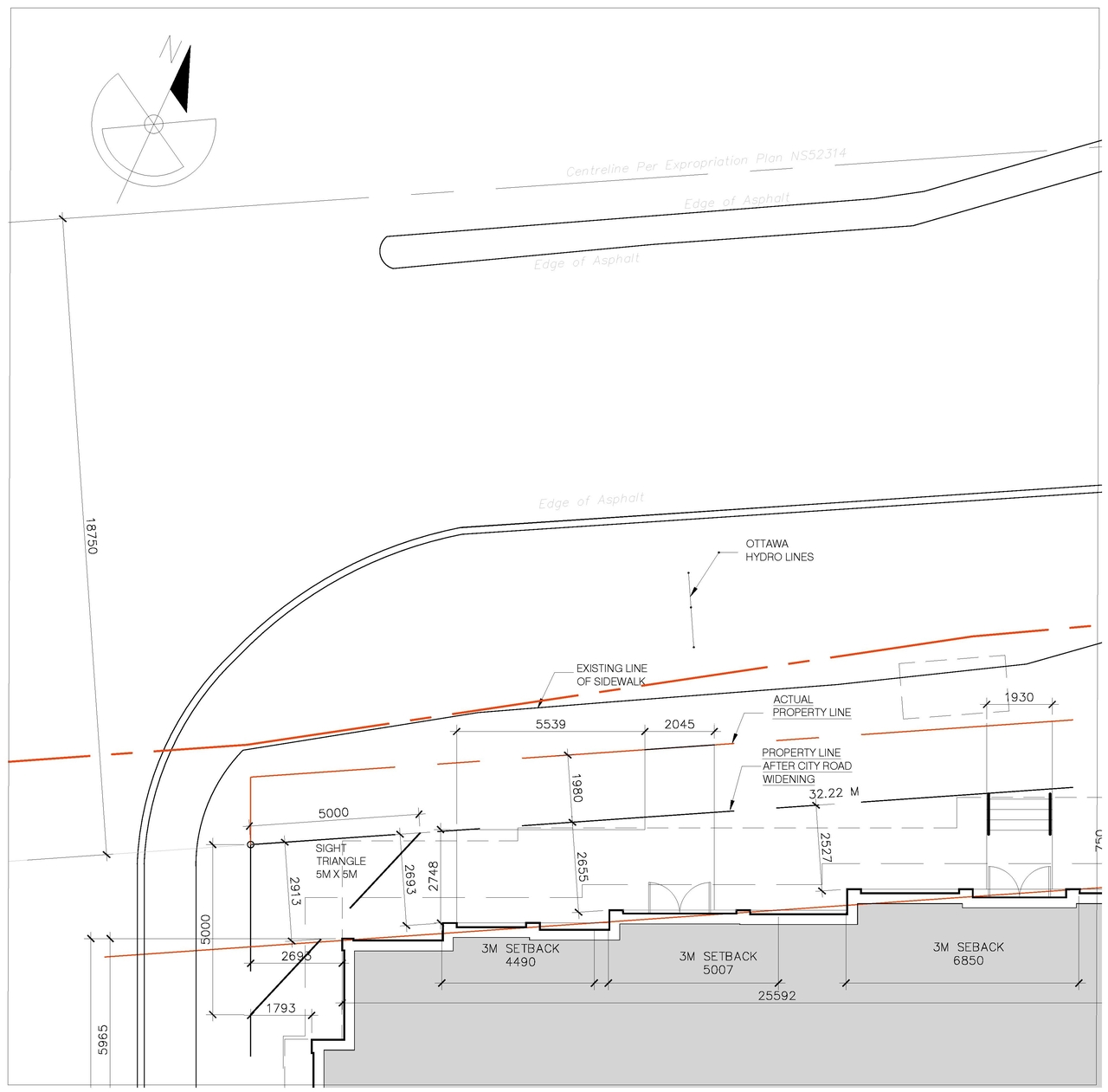 Construction site plan for project from page 1 of the file '2023-05-11 - Site Plan & Floor Plans - D07-12-21-0189'