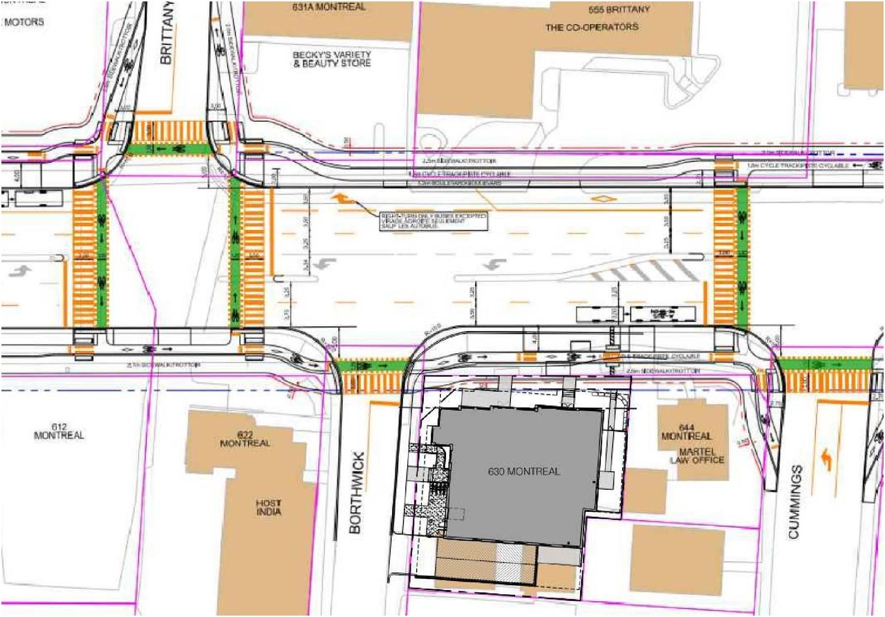 Construction site plan for project from page 8 of the file '2023-05-11 - Design Brief - D07-12-21-0189'