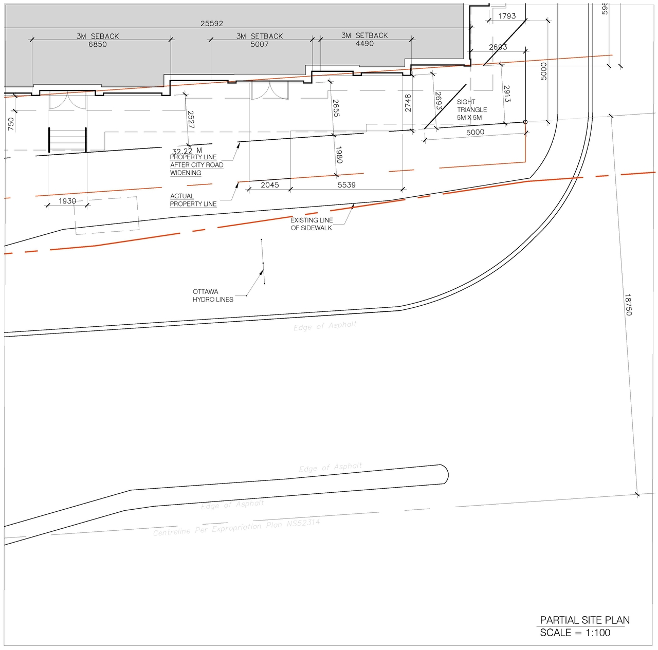 Construction site plan for project from page 1 of the file '2023-04-20 - Site Plan & Floor Plans - D07-12-21-0189'