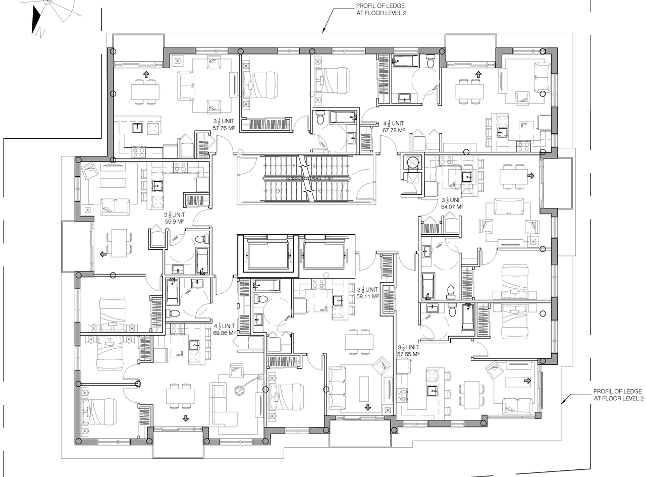 Floor plan for project from page 4 of the file '2023-04-20 - Site Plan & Floor Plans - D07-12-21-0189'