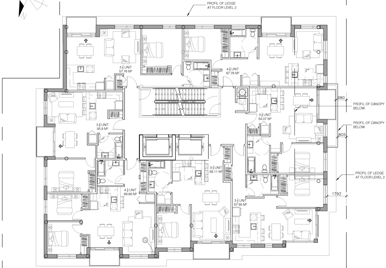 Floor plan for project from page 4 of the file '2023-04-20 - Site Plan & Floor Plans - D07-12-21-0189'