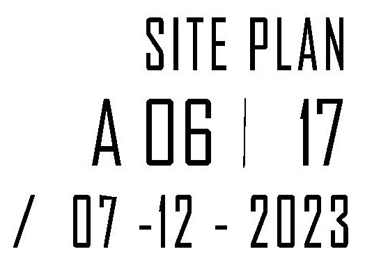 Construction site plan for project from page 1 of the file '2024-02-14 - Site Plan and Floor Plans - D07-12-21-0189'
