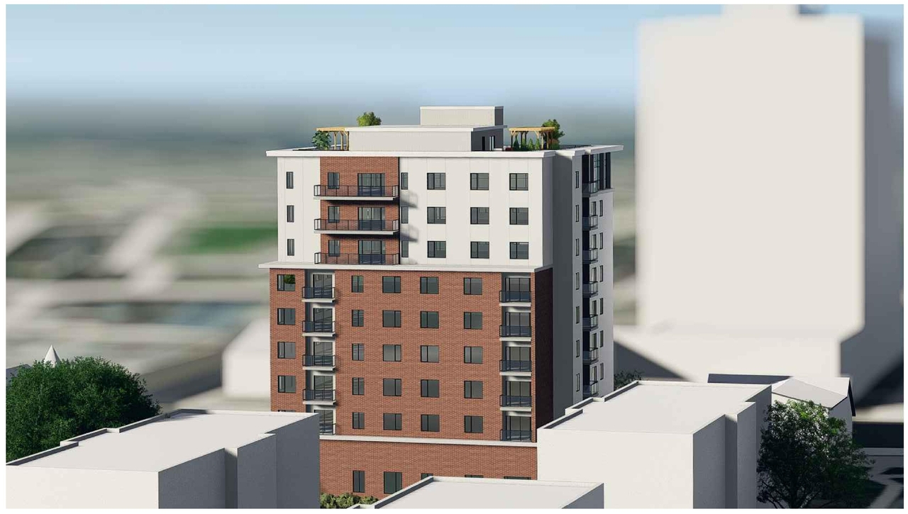 Rendering of building from page 5 of the file '2023-04-20 - Renderings - D07-12-21-0189'