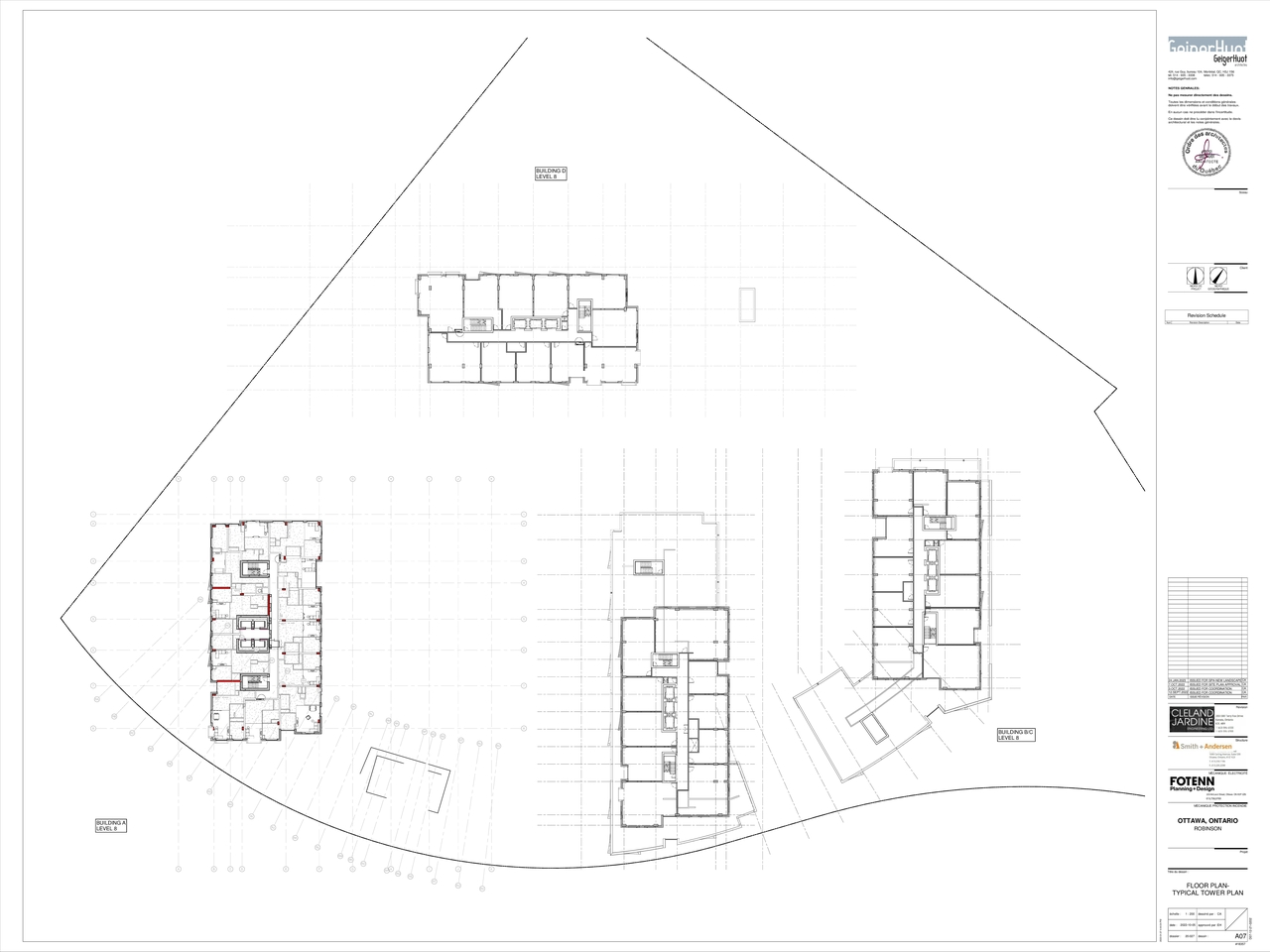Floor plan for project from page 1 of the file '2023-01-31 - FLOOR PLAN- TYPICAL TOWER PLAN - D07-12-21-0202'
