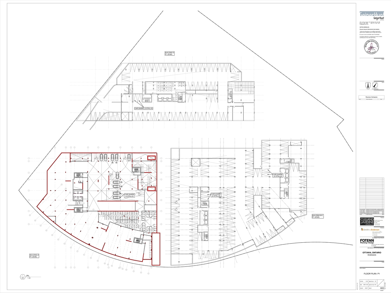 Floor plan for project from page 1 of the file '2023-01-31 - FLOOR PLAN- P1 - D07-12-21-0202'
