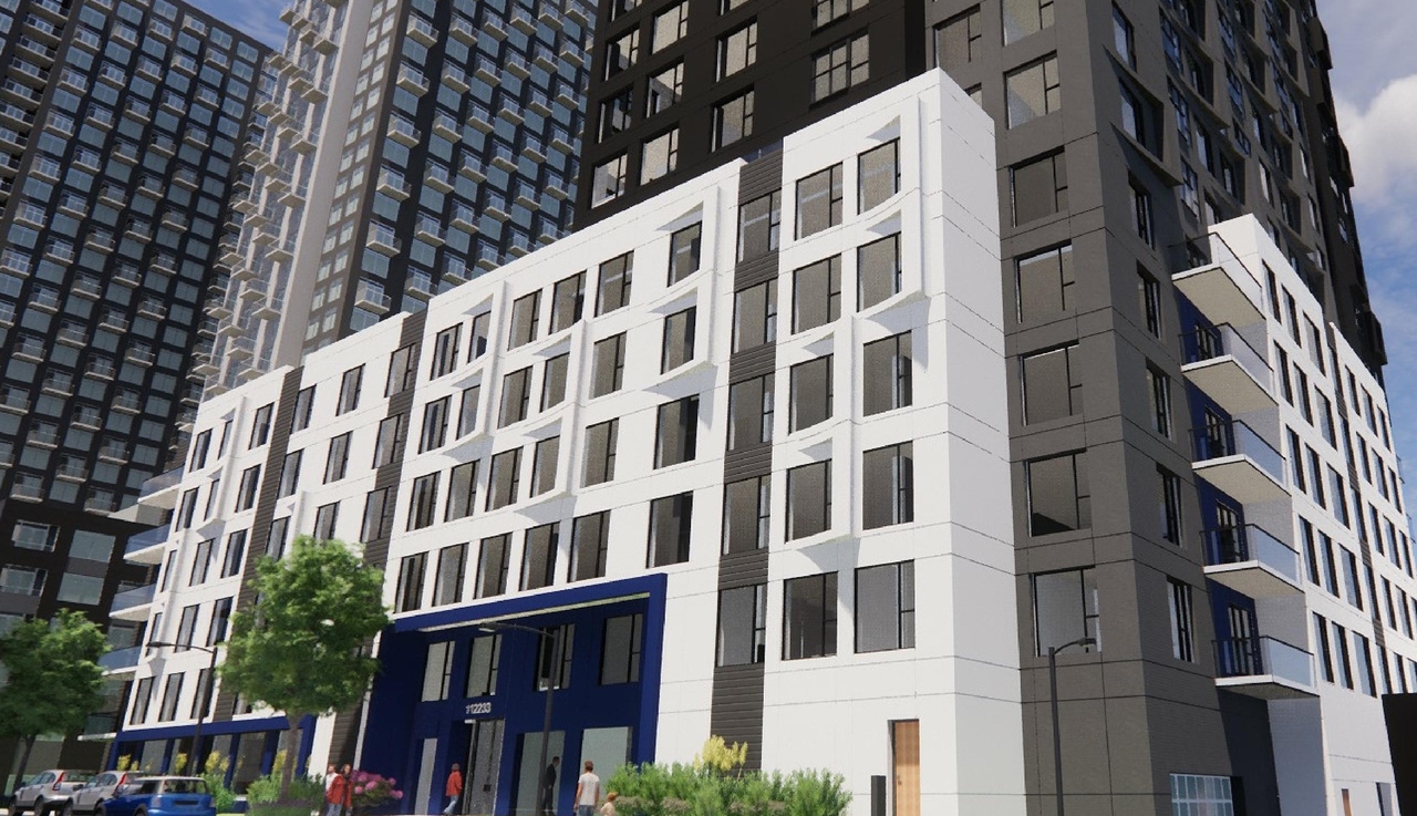 Rendering of building from page 1 of the file '2022-11-14 - Perspectives - D07-12-21-0202'