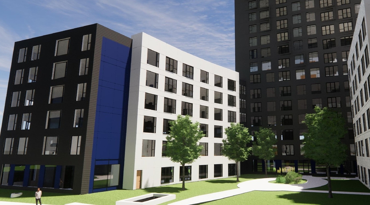 Rendering of building from page 4 of the file '2022-11-14 - Perspectives - D07-12-21-0202'