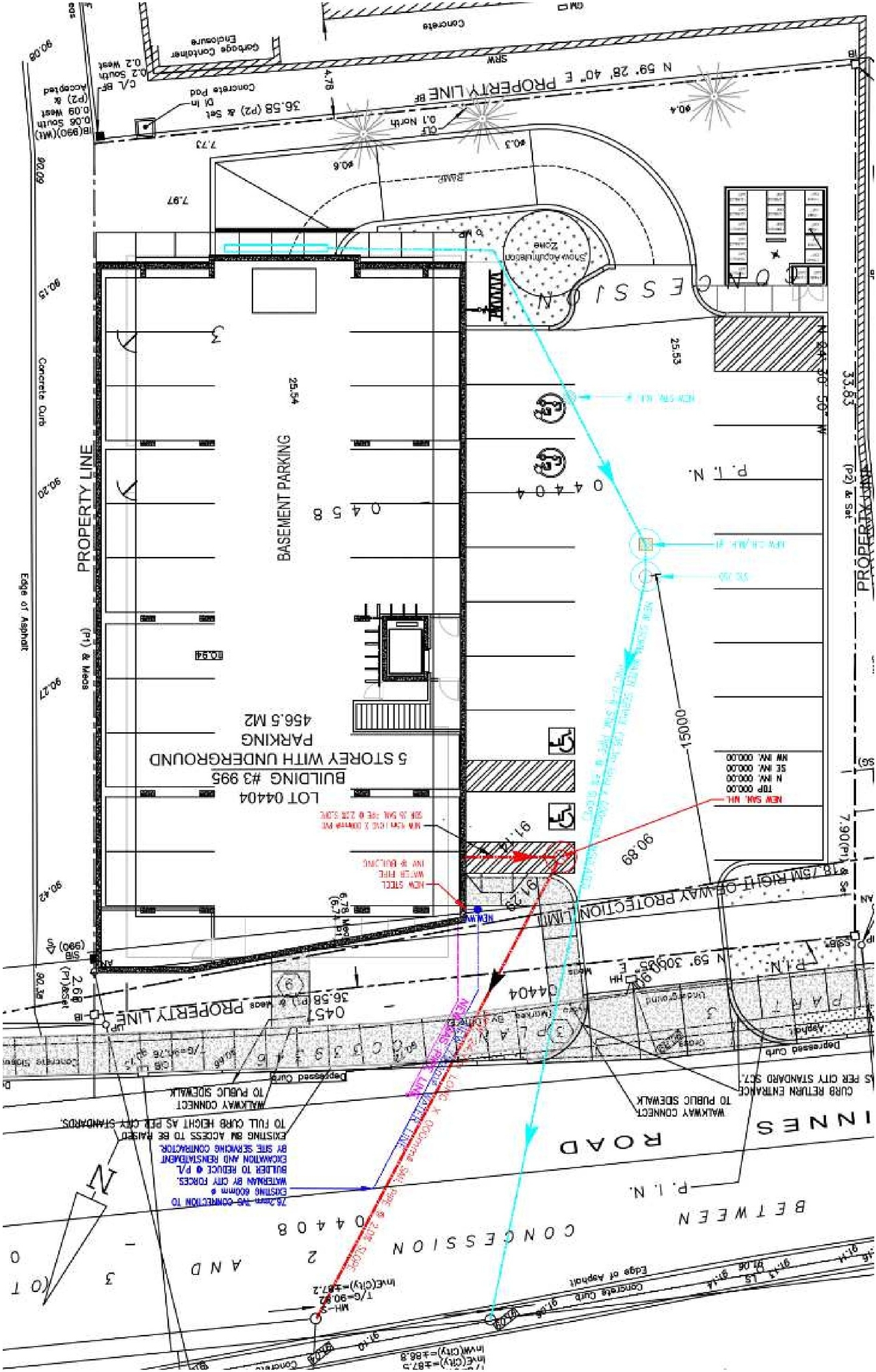 Construction site plan for project from page 22 of the file '2021-12-02 - Design Brief - D07-12-21-0209'