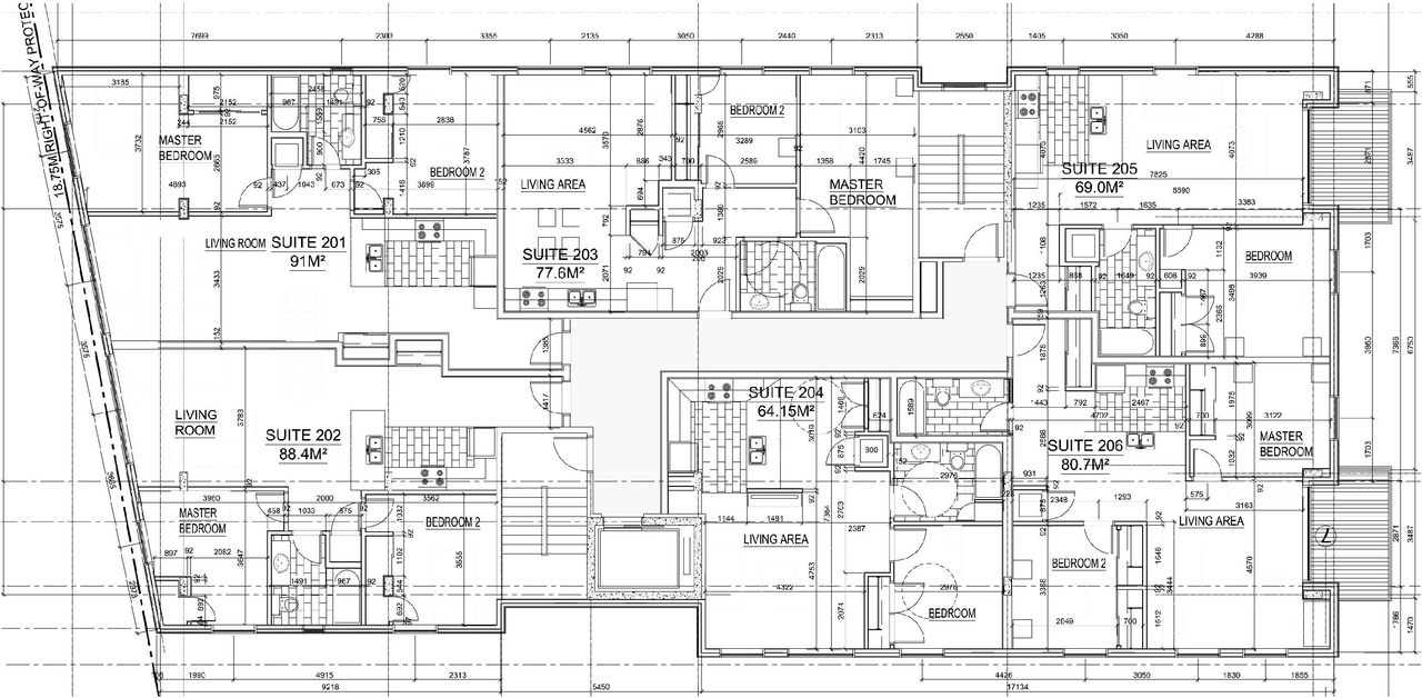 Floor plan for project from page 25 of the file '2022-01-27 - UDRP Submission-rev3 - D07-12-21-0209'