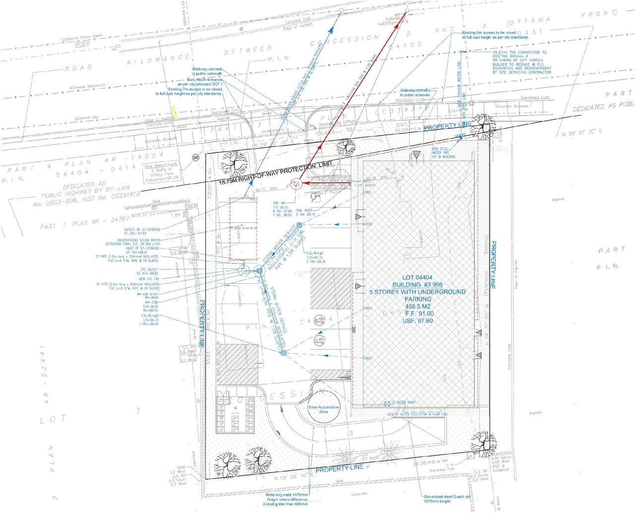 Construction site plan for project from page 28 of the file '2022-01-27 - UDRP Submission-rev3 - D07-12-21-0209'