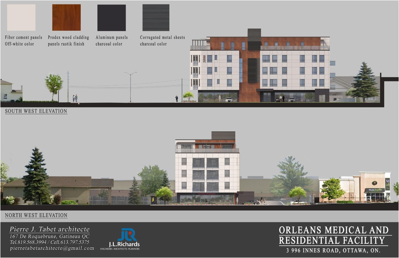 Rendering of building from page 10 of the file '2023-01-10 - Urban Design Review Panel Comments (UDRP) - D07-12-21-0209'