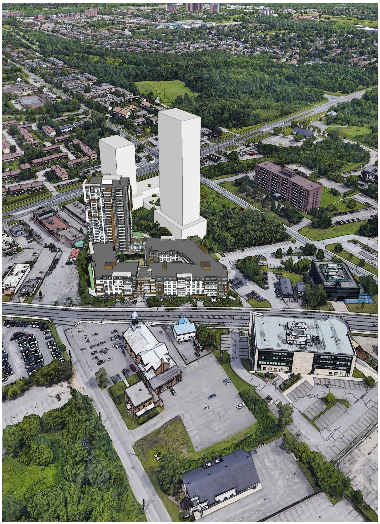 Rendering of building from page 12 of the file '2023-09-28 - Design Brief - D07-12-21-0214'