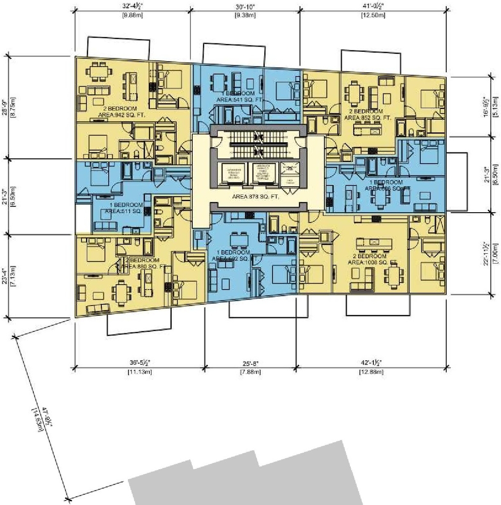 Floor plan for project from page 24 of the file '2023-09-28 - Design Brief - D07-12-21-0214'