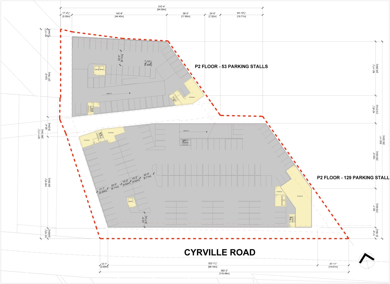 Construction site plan for project from page 1 of the file '2021-11-26 - Floor Plans - D07-12-21-0214'