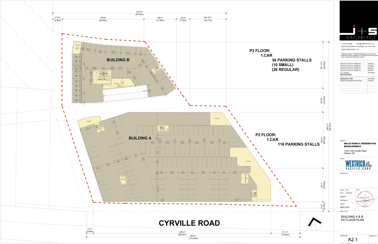 Construction site plan for project from page 2 of the file '2024-07-02 - Roof and Floor Plans - Phase 1 & 2 - D07-12-21-0214'