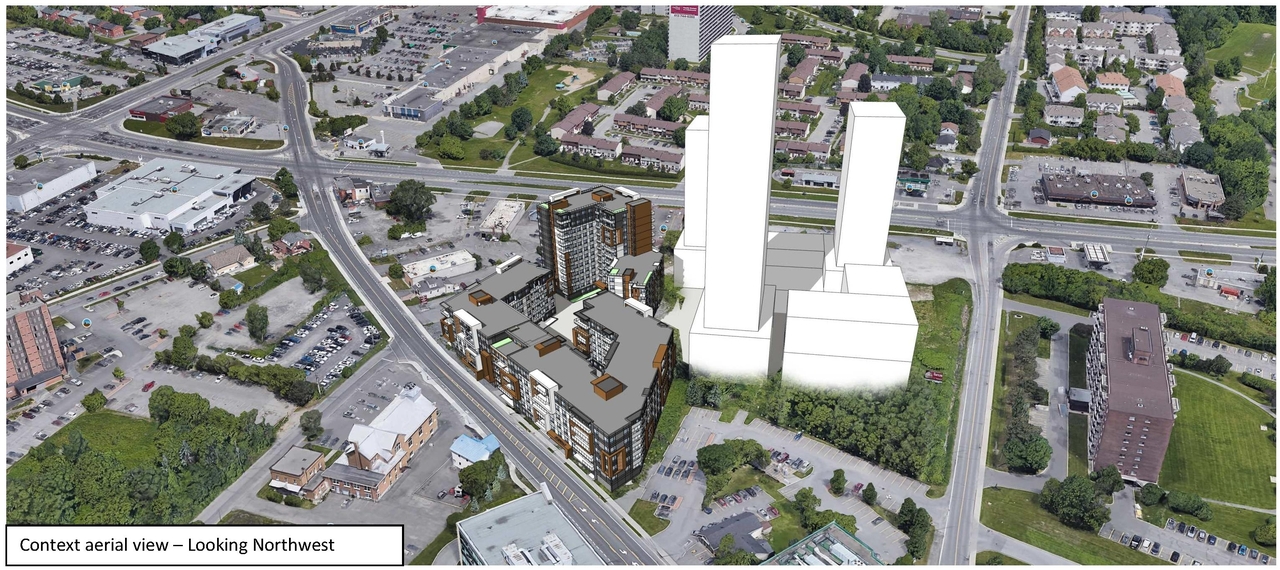 Rendering of building from page 6 of the file '2021-11-26 - Design Brief - D07-12-21-0214'