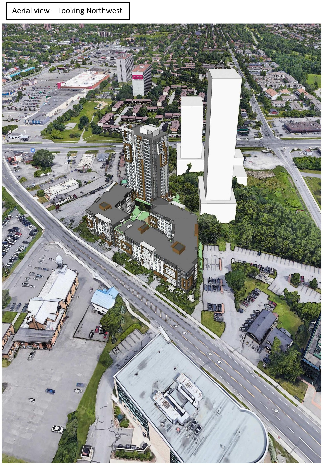 Rendering of building from page 11 of the file '2023-03-23 - Design Brief - D07-12-21-0214'