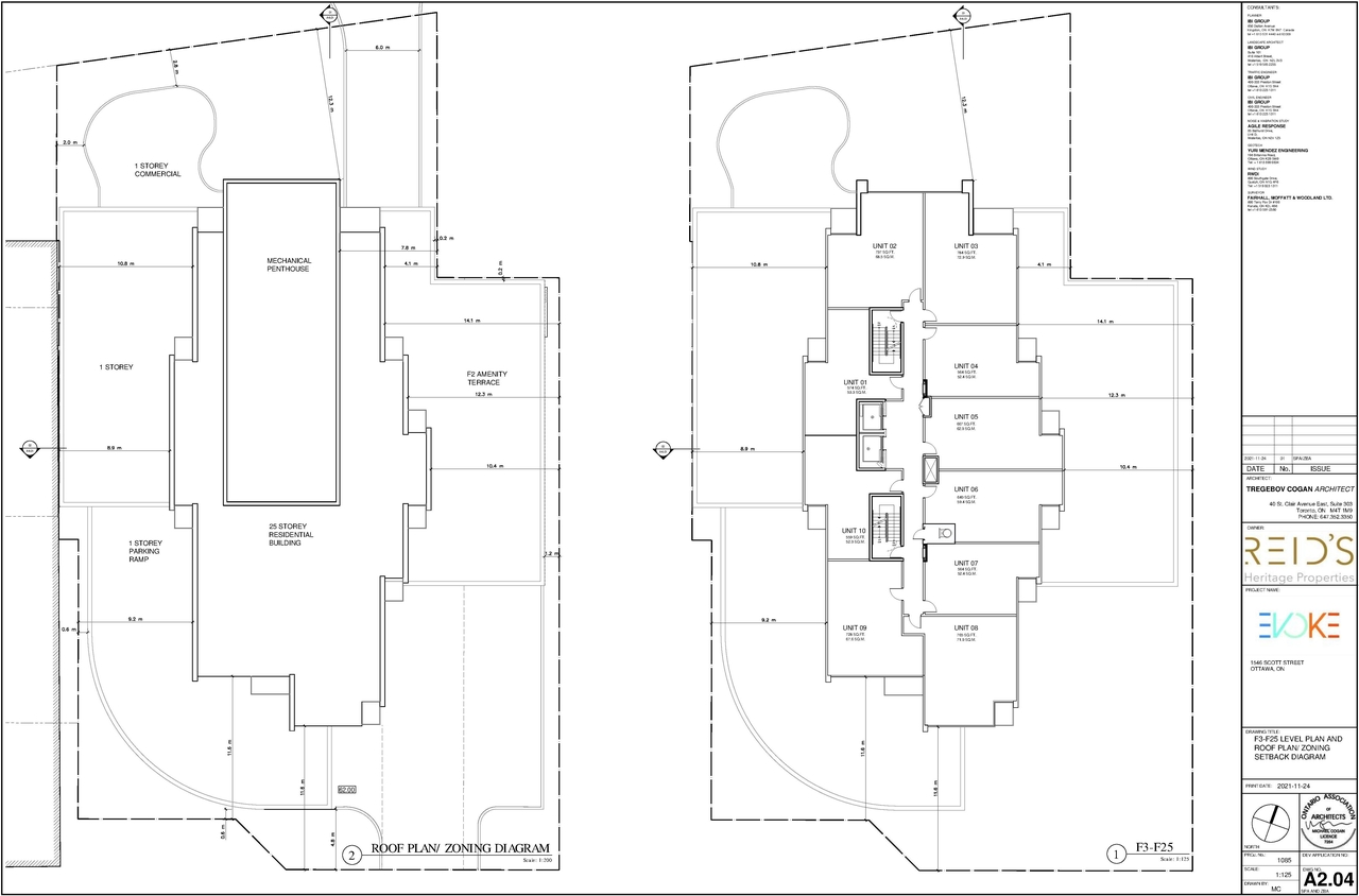 Floor plan for project from page 33 of the file '2022-10-03 - Urban Design Brief - D07-12-21-0216'