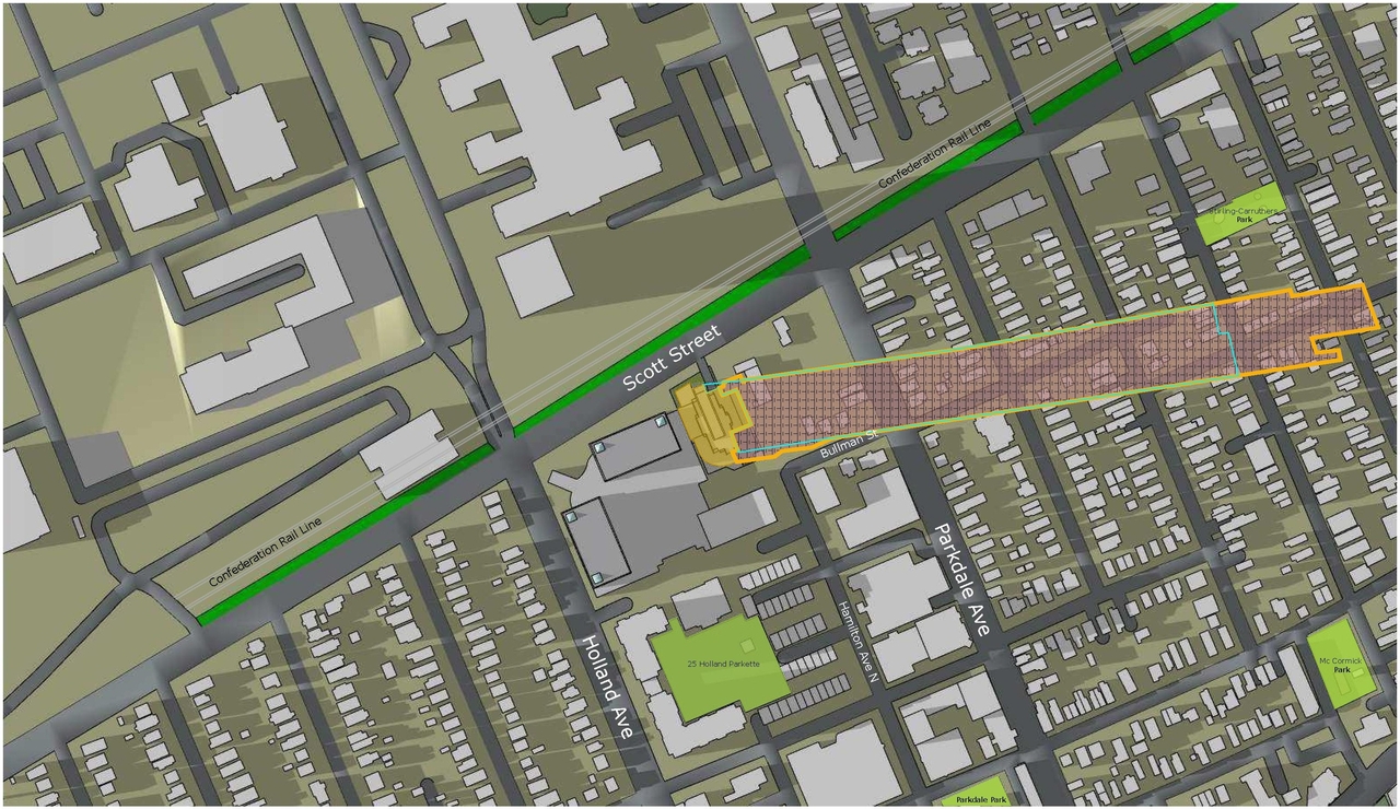 Construction site plan for project from page 60 of the file '2022-10-03 - Urban Design Brief - D07-12-21-0216'