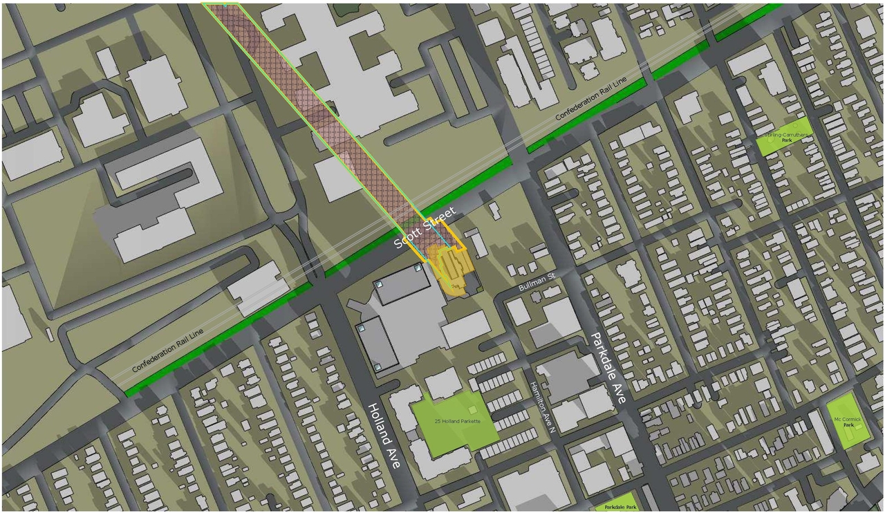 Construction site plan for project from page 61 of the file '2022-10-03 - Urban Design Brief - D07-12-21-0216'