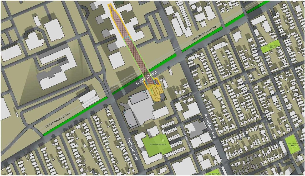 Construction site plan for project from page 62 of the file '2022-10-03 - Urban Design Brief - D07-12-21-0216'