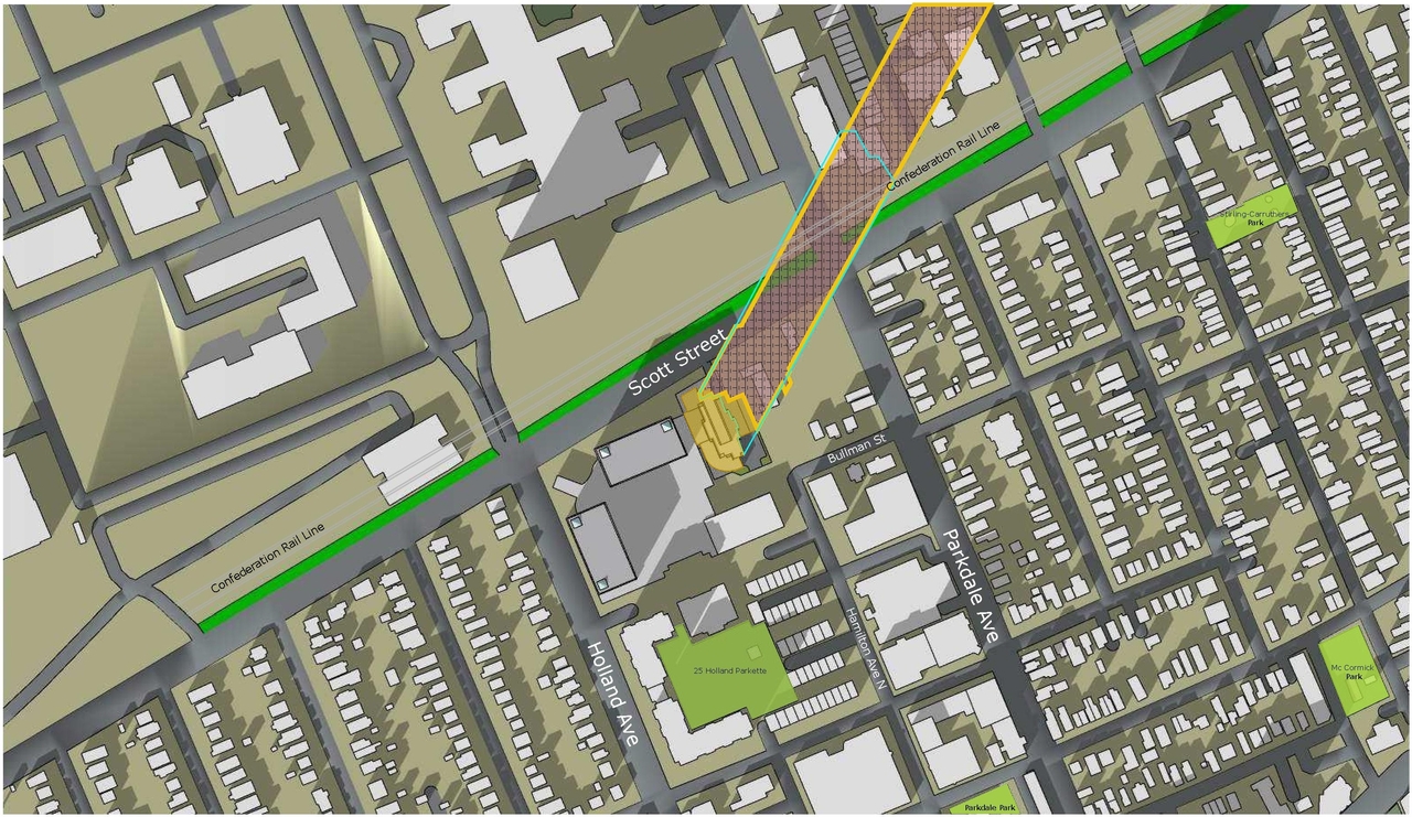 Construction site plan for project from page 66 of the file '2022-10-03 - Urban Design Brief - D07-12-21-0216'