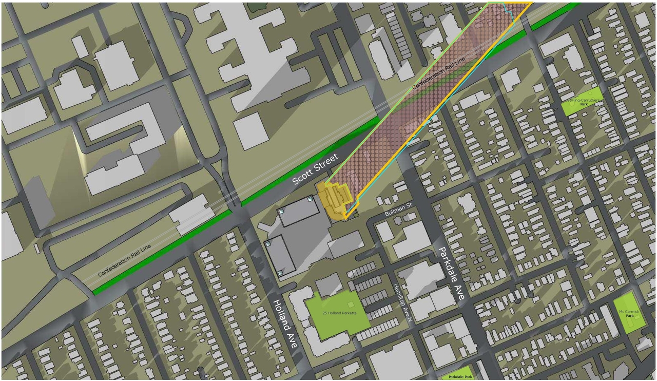 Construction site plan for project from page 67 of the file '2022-10-03 - Urban Design Brief - D07-12-21-0216'