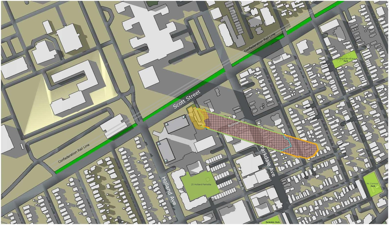 Construction site plan for project from page 79 of the file '2022-10-03 - Urban Design Brief - D07-12-21-0216'
