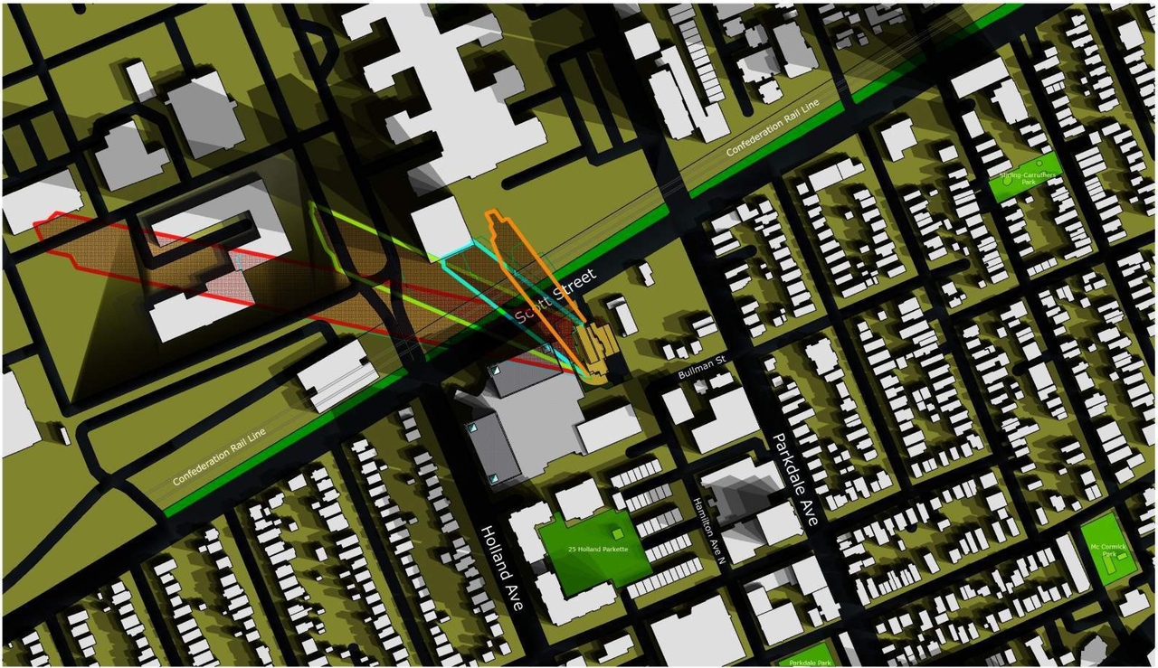 Construction site plan for project from page 83 of the file '2022-10-03 - Urban Design Brief - D07-12-21-0216'