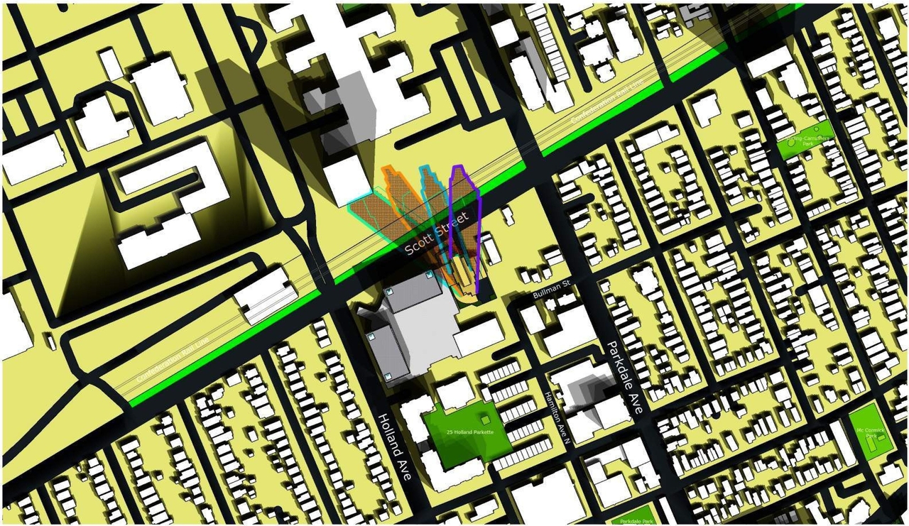 Construction site plan for project from page 85 of the file '2022-10-03 - Urban Design Brief - D07-12-21-0216'