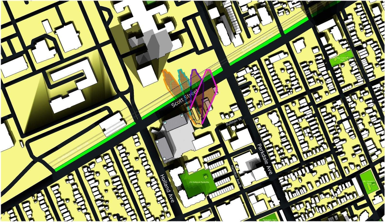 Construction site plan for project from page 86 of the file '2022-10-03 - Urban Design Brief - D07-12-21-0216'