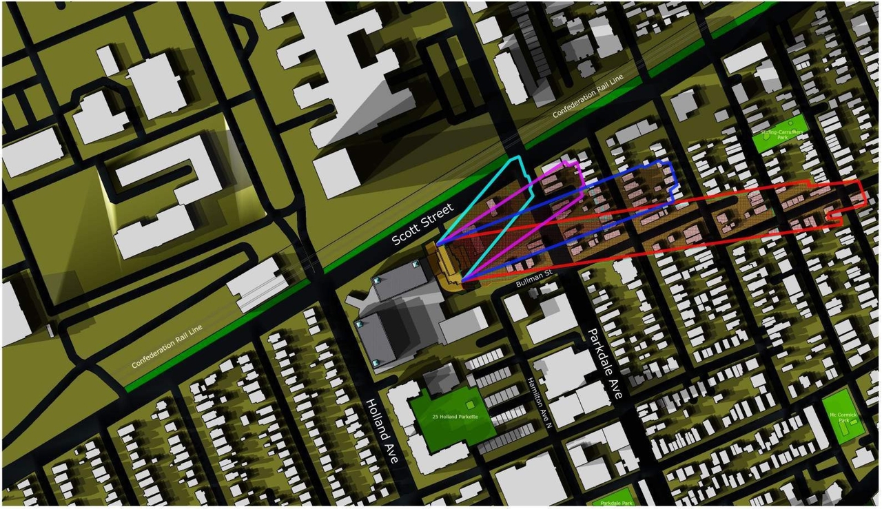 Construction site plan for project from page 87 of the file '2022-10-03 - Urban Design Brief - D07-12-21-0216'