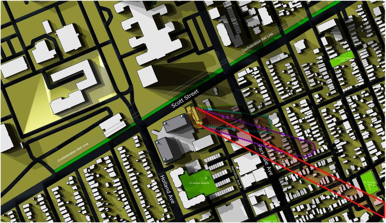 Construction site plan for project from page 91 of the file '2022-10-03 - Urban Design Brief - D07-12-21-0216'